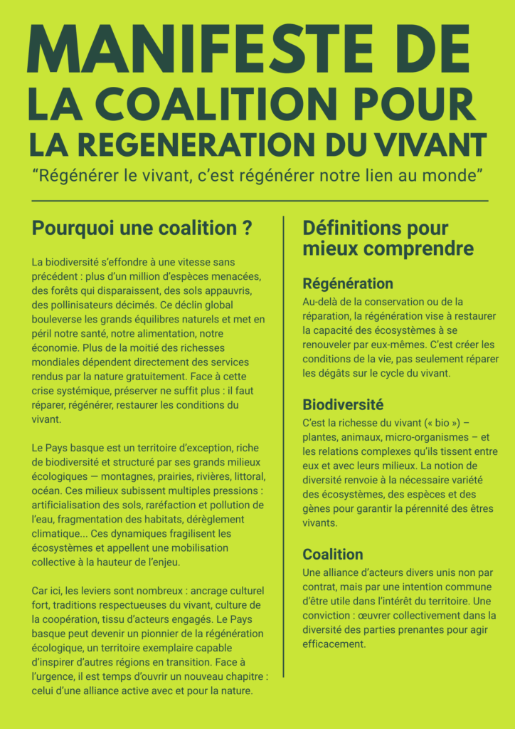manifeste pour le vivant